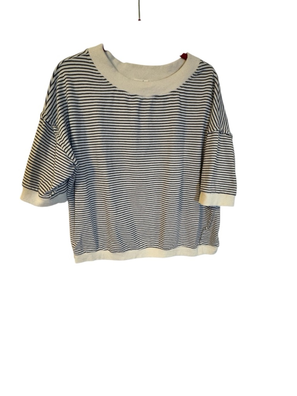 easel Cream and Navy Striped sweatshirt Pullover